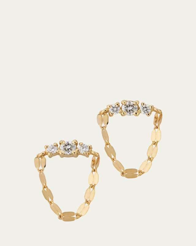 Solo Blake Draping Diamond Stud Earrings